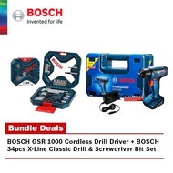 Combo Set BOSCH GSR 1000 Cordless Drill Driver