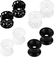 2/8Pcs Silicone Gauges for Ears 00G-25mm Flexible Ear Tunnels Gauges Double Flared Ear Gauges Hypoal