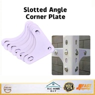 Corner Plate White Slotted Angle Corner Plate M6 Slotted Angle Bar Plate