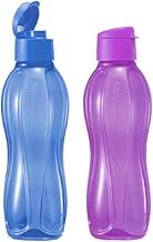 Tupperware Eco Water Bottle 1.0L with Flip Top | Bundle of 2 | Pair Series (Blue &amp; Purple)