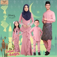 NOELLE Baju Raya Family Sedondon 2024 Baju Kurung Ibu Anak Baju Melayu Ayah Anak Baby JANICE PRO - D
