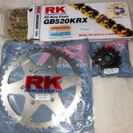 RK SPROCKET SET for Kawasaki Z800 520/15-45 with RK Chain GB520KRX (520 GOLD X-Ring)