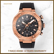 Tissot T-Race Chronograph Rose Gold Rubber Strap 45MM | Swiss Made | T141.417.37.051.00