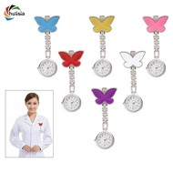 [chulisia] Fashion Battery Nurse Fob Watch Flower Face Shape Clip Fob Pocket Watch