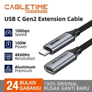 CABLETIME USB C Thunderbolt 3 PD 100W Fast Charging Extension Cable