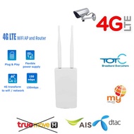 LTE WiFi เราเตอร์กลางแจ้ง 4G CPE ภายนอกเสาอากาศคู่ไร้สาย CPE เราเตอร์ DC 12 V กันน้ำพร้อมช่องใส่ซิมก