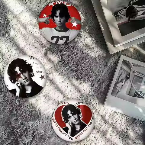 Singer Sombr Back To Friends Anime Photo Brooches Creative Round Badge Gifts Pins