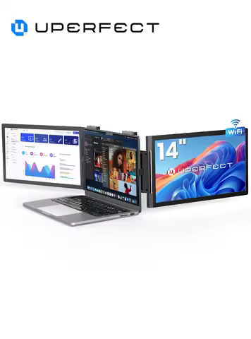 UPERFECT UFree Z14 Pro Wireless Triple Portable Monitor 14" Laptop Screen Extender with Stand /Sleev