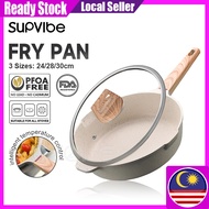 SUPVIBE Non Stick Wok Cookware Deep Wok Skillet Cauldron Induction Cooker Pancake Egg Pan 24/28/30CM