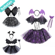HSHELANXB Halloween Cosplay Costume, Tutu Skirt Bat Wings Bat Wings Sets, Cute Halloween Gift Headba