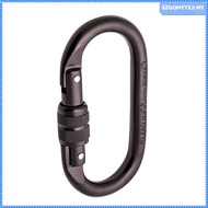 [SzgqmyyxcbMY] O-Shaped Locking Carabiner 25KN Powerful Spring Snap Hook for Camping