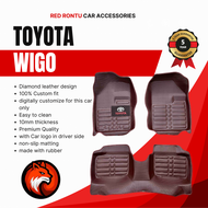 Red Rontu car accessories: 2012-2022 Coffee Toyota Wigo Deep Dish Toyota Car Accessories Wigo Car Ac