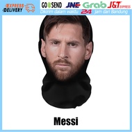 3D Dicetak Messi Cristiano Ronaldo Masker Elastis Mesh Masker Wajah Topeng Prank Halloween Masker Wa