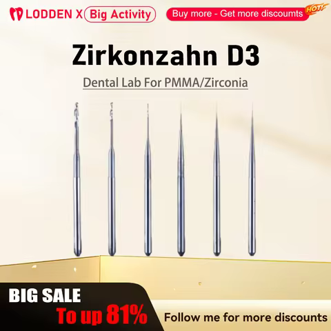 Zirkonzahn D3 PMMA Zirconia Shank DC Diamond Coating Milling Cutter Diameter DrillDental Milling Bur