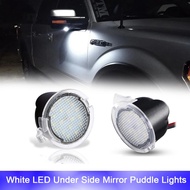 6000K White LED Under Side Mirror Lights Puddle Lamp DRL For Ford Ranger T6 Mondeo Mustang Taurus F-
