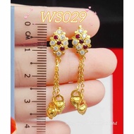 Wing Sing 916 Gold Earrings / Subang Indian Design  Emas 916 (WS029)