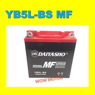 YB5L-BS BATTERY DAIYASHO YB5 MF BATTERY YB5LBS MAINTENANCE FREE BATTERY YB5 BATERI KERING YB5L-BS DY