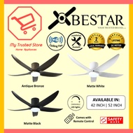 BESTAR WiFi Smart Ceiling Fan Vito 5 Model 42inch/52inch DC Motor with LED Lighting Installation Available