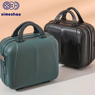 XIMESHAO แบบพกพาได้ กระเป๋าถือขนาดเล็กพกพา ABS + PC ซิปมีซิป กระเป๋าเดินทางขนาดเล็กแบบมือถือ ของขวัญเทศกาล กล่องเครื่องสำอางเดินทาง กระเป๋าเดินทางขนาดกะทัดรัด สำหรับผู้หญิง