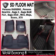 5D Floor Mat Carpet PROTON X70/Iriz/Persona/Gen2/Saga/Exora/Waja/Wira