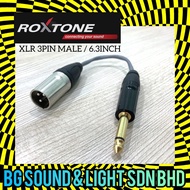 [20CM] ROXTONE 3PIN XLR MALE TO 6.3INCH MONO / BELDEN