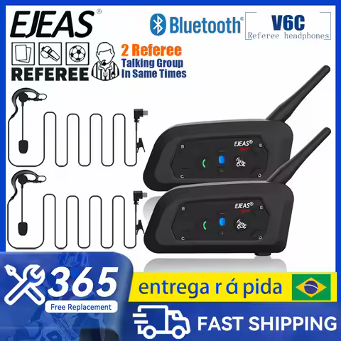 EJEAS V6C PRO+ Referee Intercom Headset Motorcycle Bluetooth Helmet Headset Intercom BT5.0 Intercomu