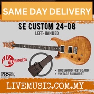 PRS SE Custom 24-08 Left-Handed Electric Guitar, Vintage Sunburst