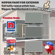 Nippon Paint Weatherbond Exterior collection 1 Liter Gray Glove 1991P / Dolphin Grey 0492 / Mortar Board 2040P