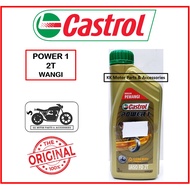 [100% ORIGINAL ] CASTROL POWER 1 2T JASO FD CLEAN BURN PEWANGI (1 L) MOTORCYCLE LUBRICANT / MOTORCYC