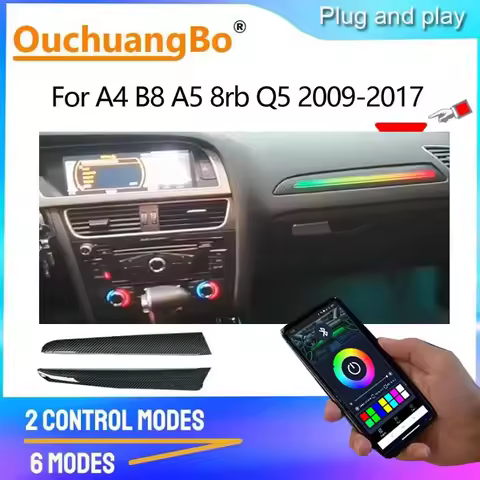 ouchuangbo LED Ambient Light For A4 B8 A5 S5 8rb Q5 2009-2017 Lamp kit interior atmosphere lighting 