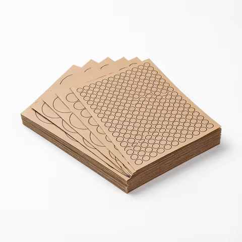 10 Sheets A4 Round Kraft Paper Stickers Self Adhesive Printable Label Kraft Paper Stickers for DIY C