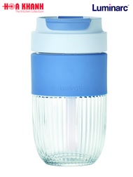 Luminarc Blue 500ML Ly Thủy Tinh Có Nắp Coffee Cup