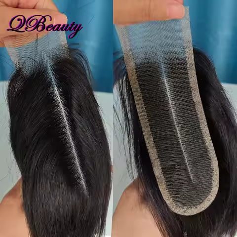 100% Human Hair 2x6 Kim K Lace Closure Pre-plucked Transparent Lace Middle Part 10-22 inch Straight 