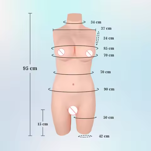 KUMIHO Fake Vagina Breast Form 2TH GEN Silicone Bodysuit D Cup Fake Boobs Silicon Body Transgender C
