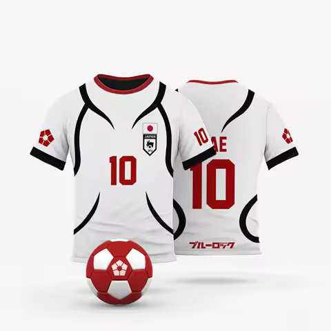 Japan Anime Cartoon Blue Lock U-20 Tshirt New White Men's Jersey Summer Short Sleeve Children Cospla