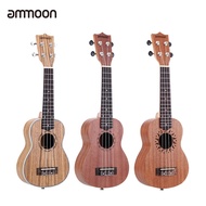 Ammoon 21 "15 Frets 4สตริงอูกูเลเลอะคูสติกเครื่องดนตรีสาย Sadaggff