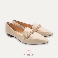 DEAR BLISS Leandra Cream Knotted Loafers