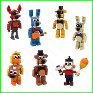 B4 FNAF Building Blocks Gift For Kids Freddy Bonnie Chica Foxy Minifigure Dolls Model Toys For Kids 