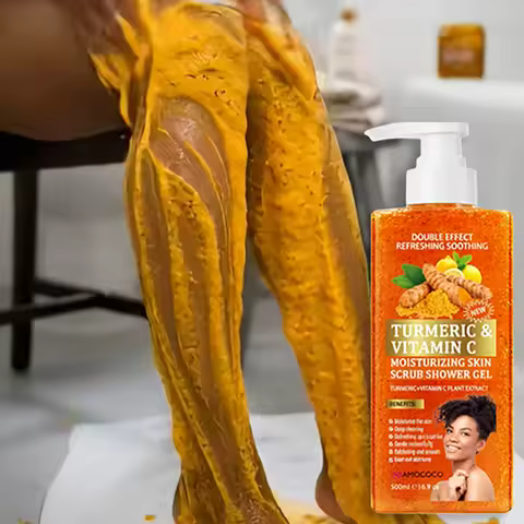 Turmeric&Vitamin C Moisturizing Body Wash, Exfoliating Cleansing Smoothing Body Wash, Gentle Scrub F