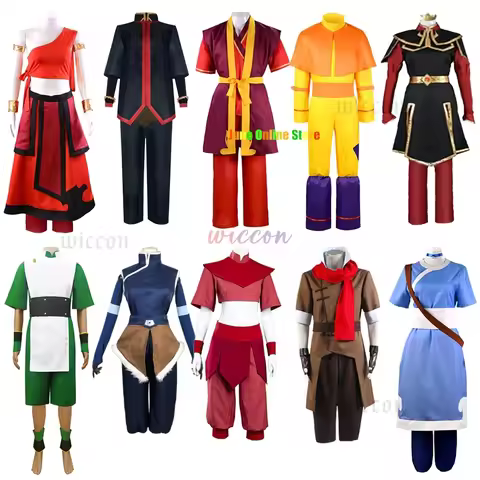 Anime Avatar The Last Airbender Katara Mai Zuko Azula Aang Korra Cosplay Costume Adult Men Women Hal