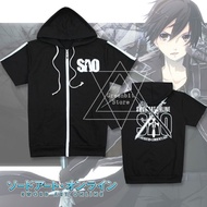 เสื้อกันหนาวแขนสั้นพิมพ์ลาย Sword Art Online SAO Kirigaya Kazuto