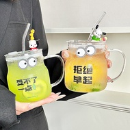 Office Worker Water Cup Office Coffee Cup High Value Straw Cup Ins Household Portable Heat Resistant