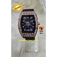 (Ladies) 100% ORIGINAL Instinc INS-D102-RG-BK Rose Gold Case,Black Diamond Dial,Number Dial,Silicon 