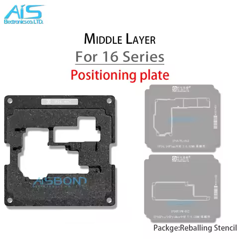 AMAOE Middle Layer Reballing Stencil Template For iPhone 16 Pro Max Plus 16Pro 16ProMax 16Plus plant