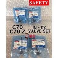 (SAFETY) IN + EX VALVE SET Honda C70 / C70z Intake Exhaust Valve Set [ Standard ]