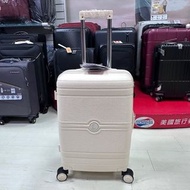 新品上市NUPORT 行李箱 PP材質耐刮、耐重 旅行箱TSA密碼鎖、飛機輪、防爆拉鍊（20吋小箱）可加大空間（奶油白）