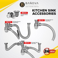 BANOVA Kitchen Sink Drainage Waste / Bottom Piping / Bottle Trap / Penapis Sinki / Paip Salur / Barang Dapur