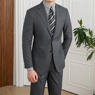 Mr. Lusan Business Formal Wear Men's Slim Fit Suit Suit British Korean Wool Workplace Casual Fashion Suit