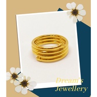 Dreams Jewellery 916 Gold Spring Ring/ Cincin Spring Emas