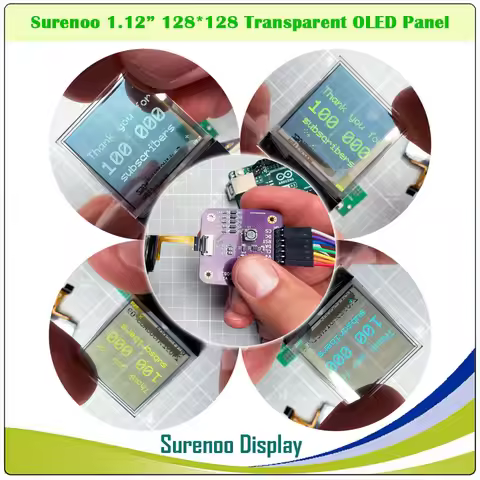 Real Transparent OLED Display, 1.12" 128*128 128X128 128128 SH1107 Graphic Serial SPI PMOLED Panel L